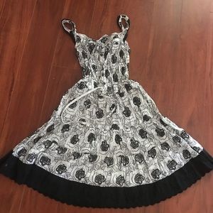 Cotton embroidered a-line sundress